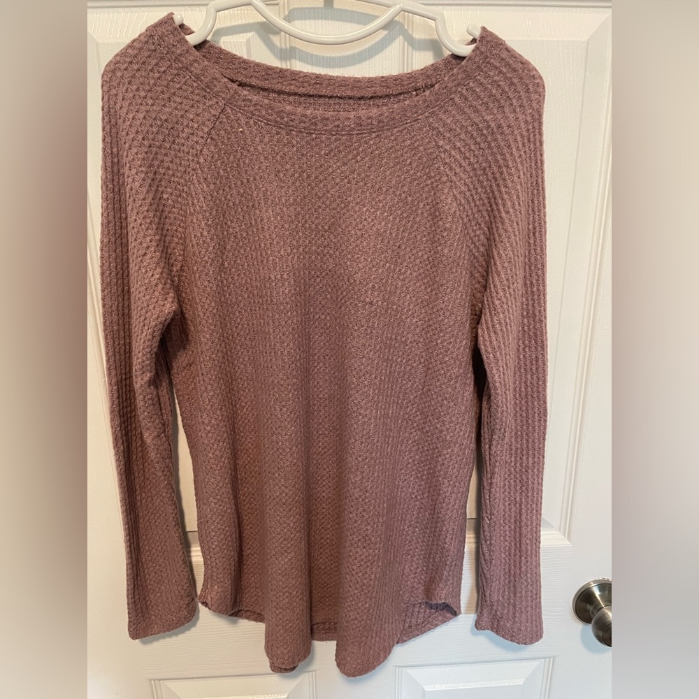 Women’s American Eagle “soft and sexy plush” waffle knit sweater- SZ S